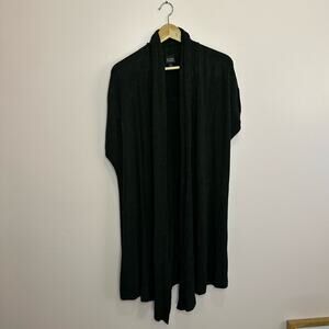 Eileen Fisher Dark Grey Short Sleeve Open Duster Sweater Medium